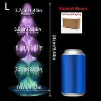 7.08in 8.26in 9.44in 11.22in Knot Silicone Fantasy Dildo Soft Anal Stimulator