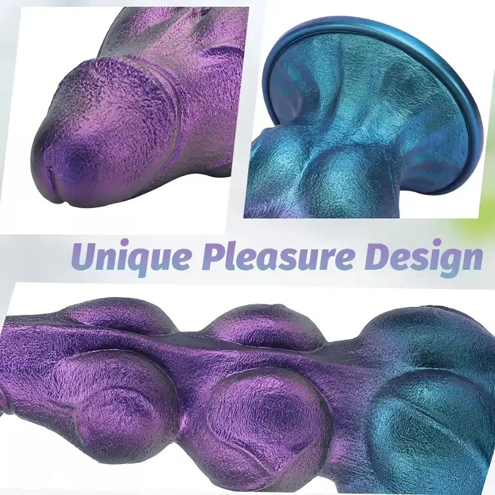 7.08in 8.26in 9.44in 11.22in Knot Silicone Fantasy Dildo Soft Anal Stimulator