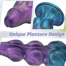 7.08in 8.26in 9.44in 11.22in Knot Silicone Fantasy Dildo Soft Anal Stimulator