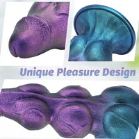 7.08in 8.26in 9.44in 11.22in Knot Silicone Fantasy Dildo Soft Anal Stimulator