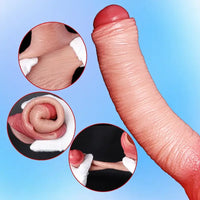 7.08in 8.26in Realistic Removable Foreskin Dildo Wearable Hollow Dildo