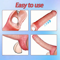 7.08in 8.26in Realistic Removable Foreskin Dildo Wearable Hollow Dildo