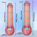 7.08in 8.26in Realistic Removable Foreskin Dildo Wearable Hollow Dildo