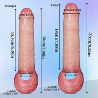 7.08in 8.26in Realistic Removable Foreskin Dildo Wearable Hollow Dildo