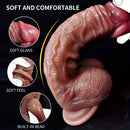 7.08in 8.27 Silicone Soft Cock Dildo For Anus Dilator With Sliding Skin