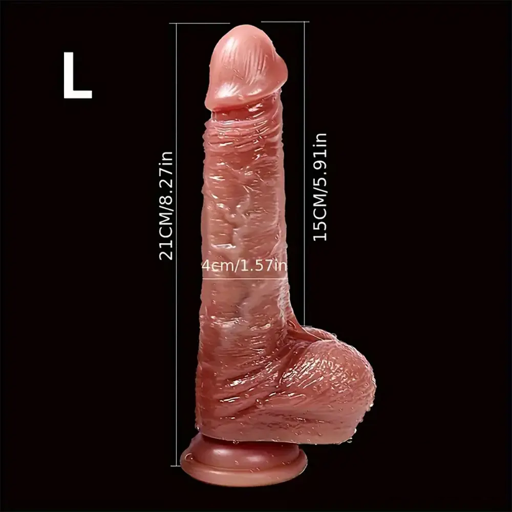 7.08in 8.27 Silicone Soft Cock Dildo For Anus Dilator With Sliding Skin