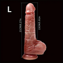 7.08in 8.27 Silicone Soft Cock Dildo For Anus Dilator With Sliding Skin
