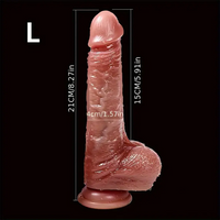 7.08in 8.27 Silicone Soft Cock Dildo For Anus Dilator With Sliding Skin