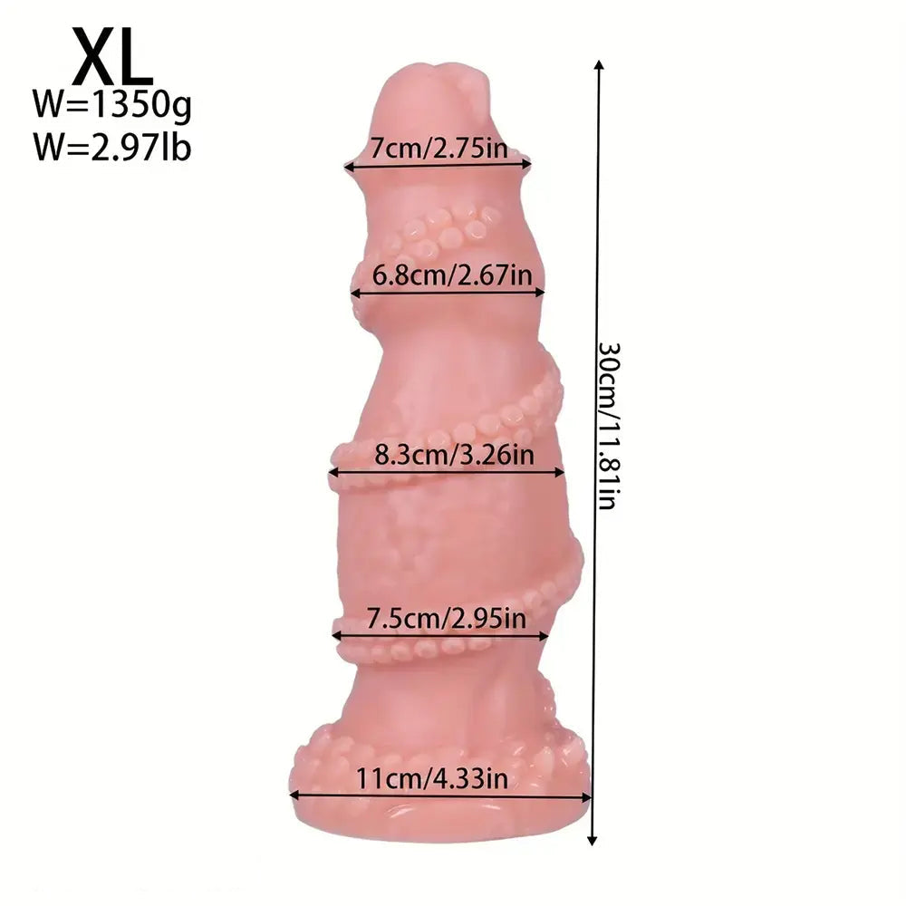 7.08in 8.46in 10.03in 11.81in 13.77in 14.96in Fantasy Big Thick Monster Dildo