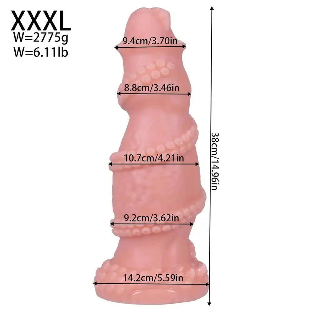 7.08in 8.46in 10.03in 11.81in 13.77in 14.96in Fantasy Big Thick Monster Dildo
