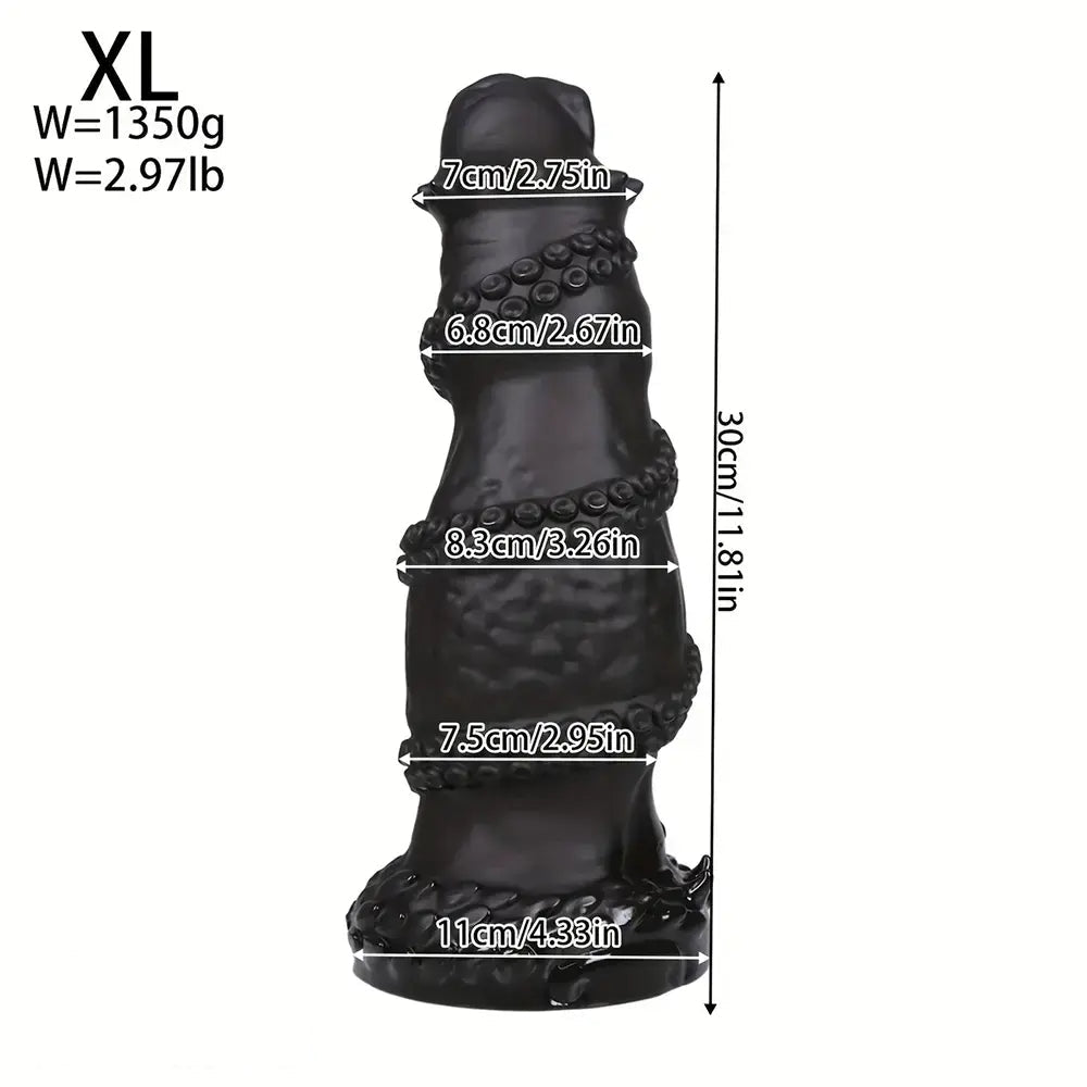7.08in 8.46in 10.03in 11.81in 13.77in 14.96in Fantasy Big Thick Monster Dildo