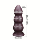 7.08in 8.46in 10.23in 12.2in Chocolate-Colored Silicone Anal Soft Smooth Dildo