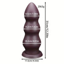 7.08in 8.46in 10.23in 12.2in Chocolate-Colored Silicone Anal Soft Smooth Dildo