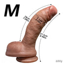 7.08in 8.46in 10.23in Strap on Realistic Silicone Curved Dildo Pleasure Aid