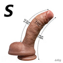 7.08in 8.46in 10.23in Strap on Realistic Silicone Curved Dildo Pleasure Aid