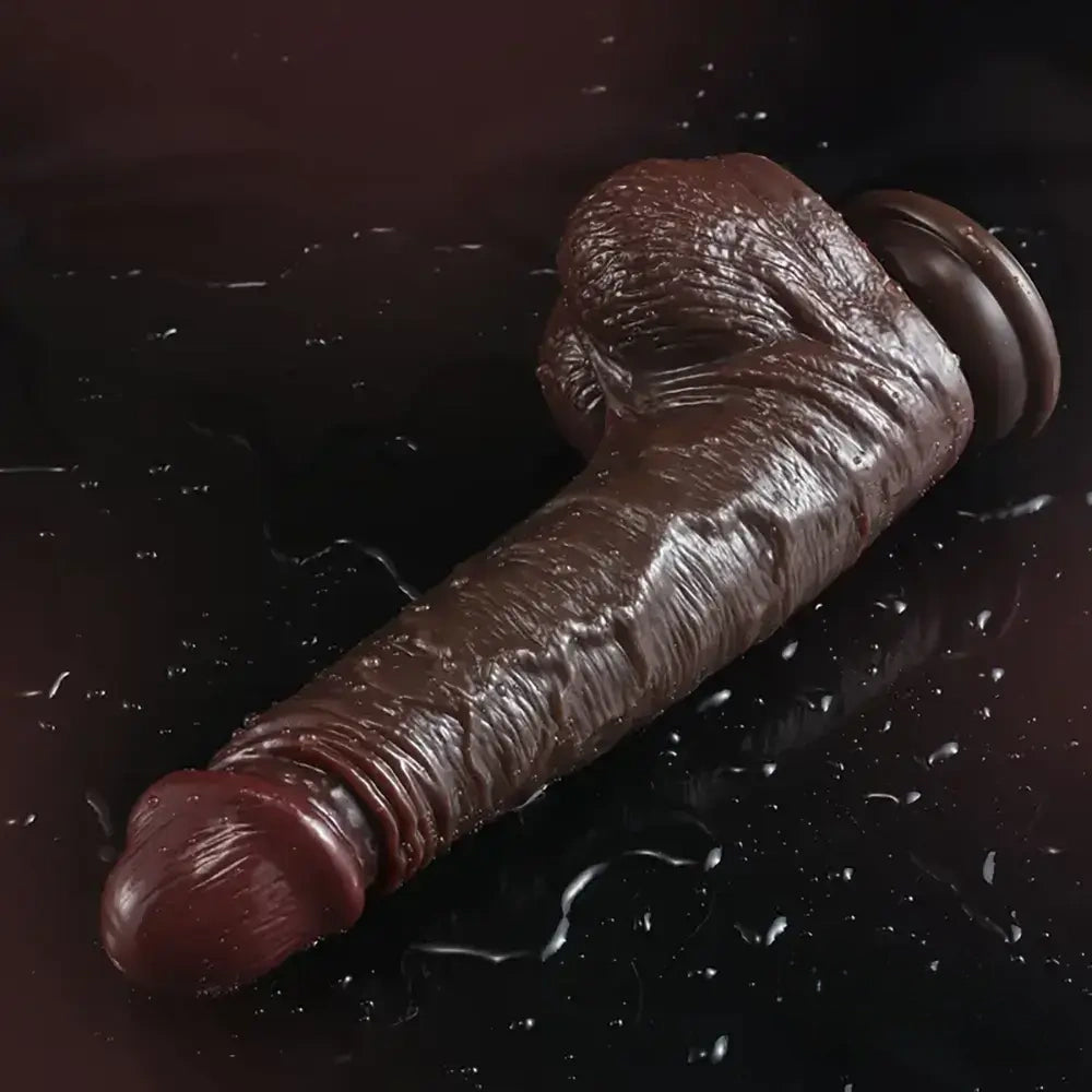 7.08in 8.46in Realistic Silicone Dildo For Women With Sliding Foreskin