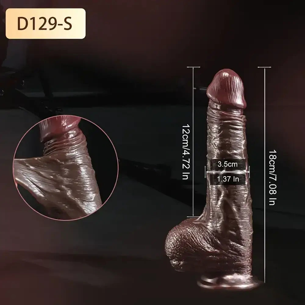 7.08in 8.46in Realistic Silicone Dildo For Women With Sliding Foreskin