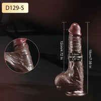 7.08in 8.46in Realistic Silicone Dildo For Women With Sliding Foreskin