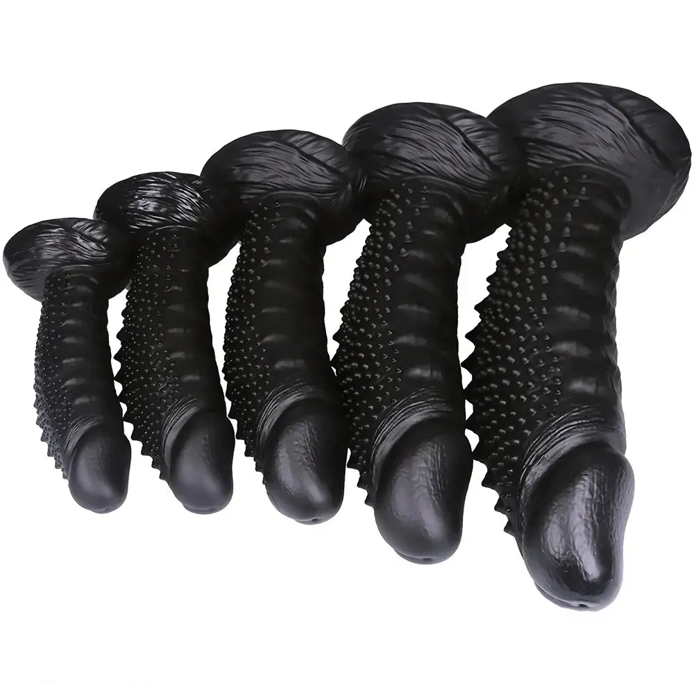 7.08in 8.66in 10.23in 11.81in 13.38in PVC Monster Large Spiky Particles Dildo