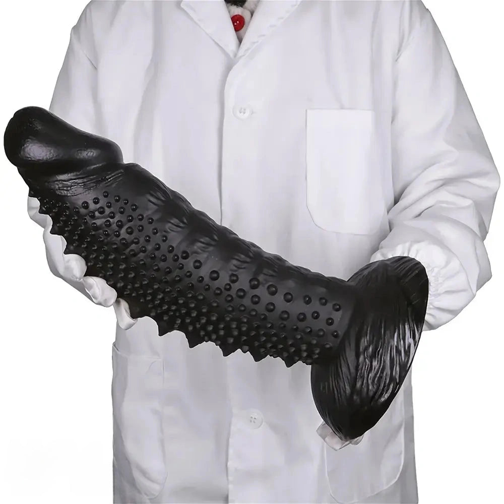 7.08in 8.66in 10.23in 11.81in 13.38in PVC Monster Large Spiky Particles Dildo