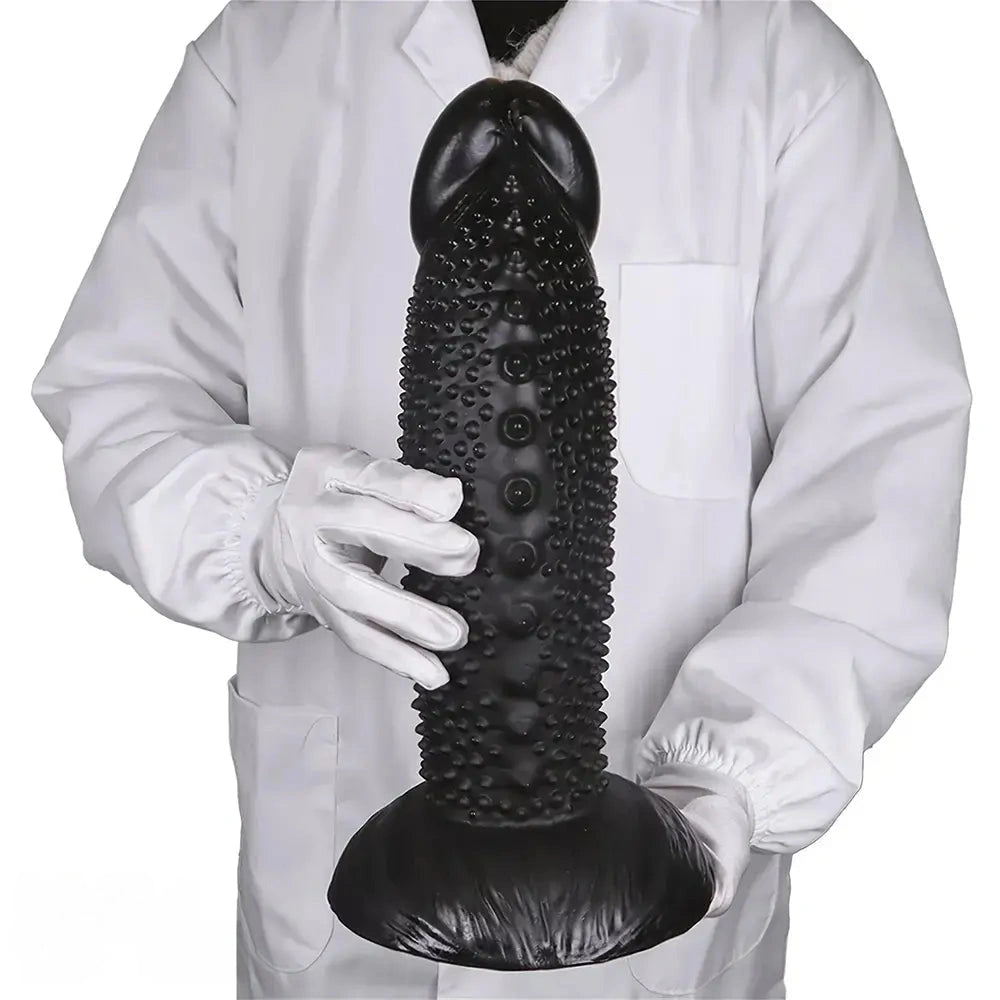 7.08in 8.66in 10.23in 11.81in 13.38in PVC Monster Large Spiky Particles Dildo