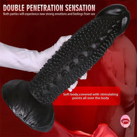 7.08in 8.66in 10.23in 11.81in 13.38in PVC Monster Large Spiky Particles Dildo