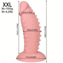 7.08in 8.66in 10.23in 11.81in 13.38in PVC Monster Large Spiky Particles Dildo