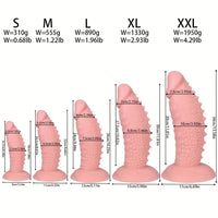 7.08in 8.66in 10.23in 11.81in 13.38in PVC Monster Large Spiky Particles Dildo