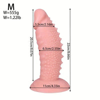 7.08in 8.66in 10.23in 11.81in 13.38in PVC Monster Large Spiky Particles Dildo