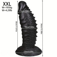 7.08in 8.66in 10.23in 11.81in 13.38in PVC Monster Large Spiky Particles Dildo