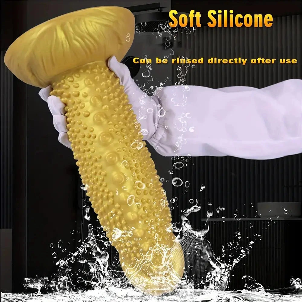 7.08in 8.66in 10.23in 11.81in 13.38in Spiky Particles Huge Dildo With Penis Bump