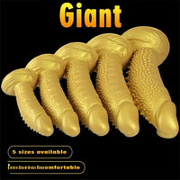 7.08in 8.66in 10.23in 11.81in 13.38in Spiky Particles Huge Dildo With Penis Bump
