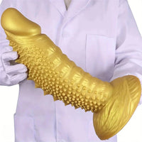 7.08in 8.66in 10.23in 11.81in 13.38in Spiky Particles Huge Dildo With Penis Bump