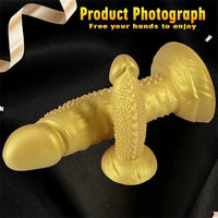 7.08in 8.66in 10.23in 11.81in 13.38in Spiky Particles Huge Dildo With Penis Bump