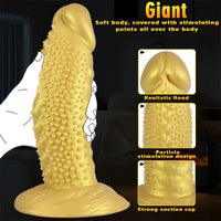 7.08in 8.66in 10.23in 11.81in 13.38in Spiky Particles Huge Dildo With Penis Bump