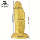 7.08in 8.66in 10.23in 11.81in 13.38in Spiky Particles Huge Dildo With Penis Bump