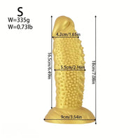 7.08in 8.66in 10.23in 11.81in 13.38in Spiky Particles Huge Dildo With Penis Bump