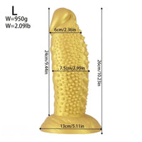 7.08in 8.66in 10.23in 11.81in 13.38in Spiky Particles Huge Dildo With Penis Bump