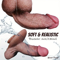 7.08in 8.66in Realistic Large Silicone Soft Unisex Anal Play Dildo
