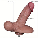 7.08in 8.66in Realistic Large Silicone Soft Unisex Anal Play Dildo