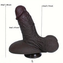 7.08in 8.66in Realistic Thick Ebony Silicone Vaginal Stimulating Toy
