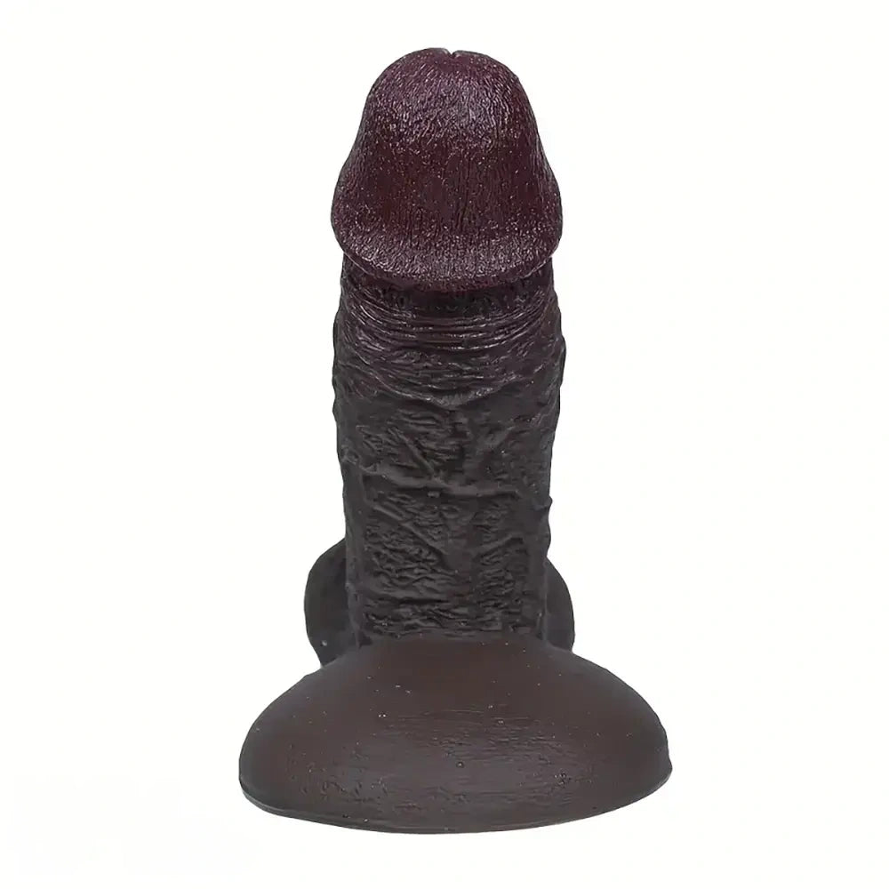 7.08in 8.66in Realistic Thick Ebony Silicone Vaginal Stimulating Toy