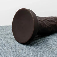7.08in 8.85in 11.02in 12.79in Realistic Thick Big Liquid Silicone Ebony Dildo