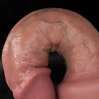 7.08in 8.85in 11.02in 12.79in Thick Soft Big Double Layer Silicone Dildo