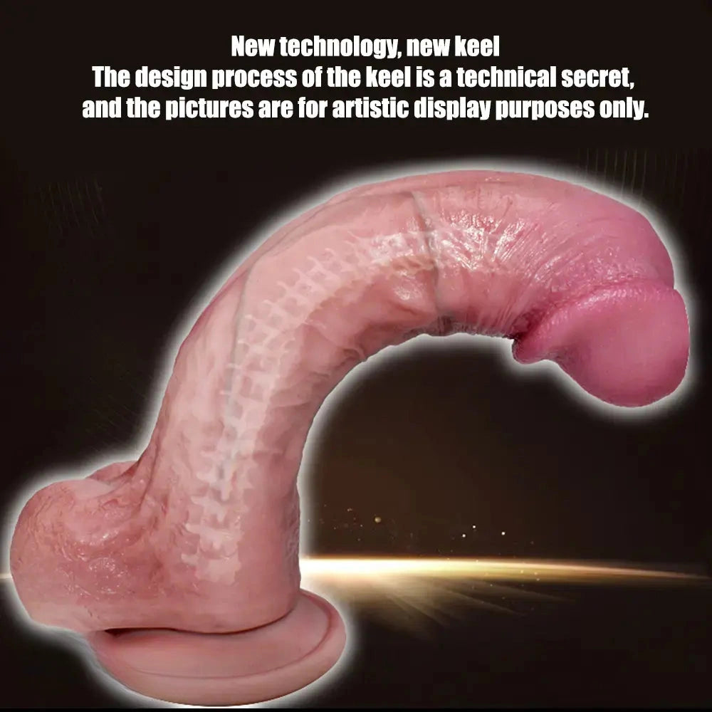 7.08in 8.85in Realistic Soft Skin Feel Dildo Adult Sex Toy For Adults