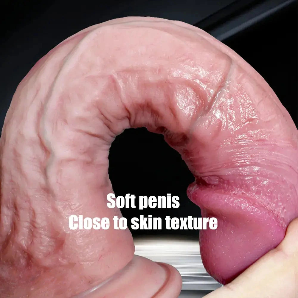 7.08in 8.85in Realistic Soft Skin Feel Dildo Adult Sex Toy For Adults