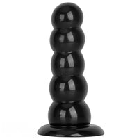 7.08in 9.05in 10.62in Black Beads Tower Five Bead Big Anal Plug Dildo