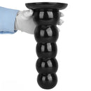 7.08in 9.05in 10.62in Black Beads Tower Five Bead Big Anal Plug Dildo