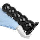 7.08in 9.05in 10.62in Black Beads Tower Five Bead Big Anal Plug Dildo