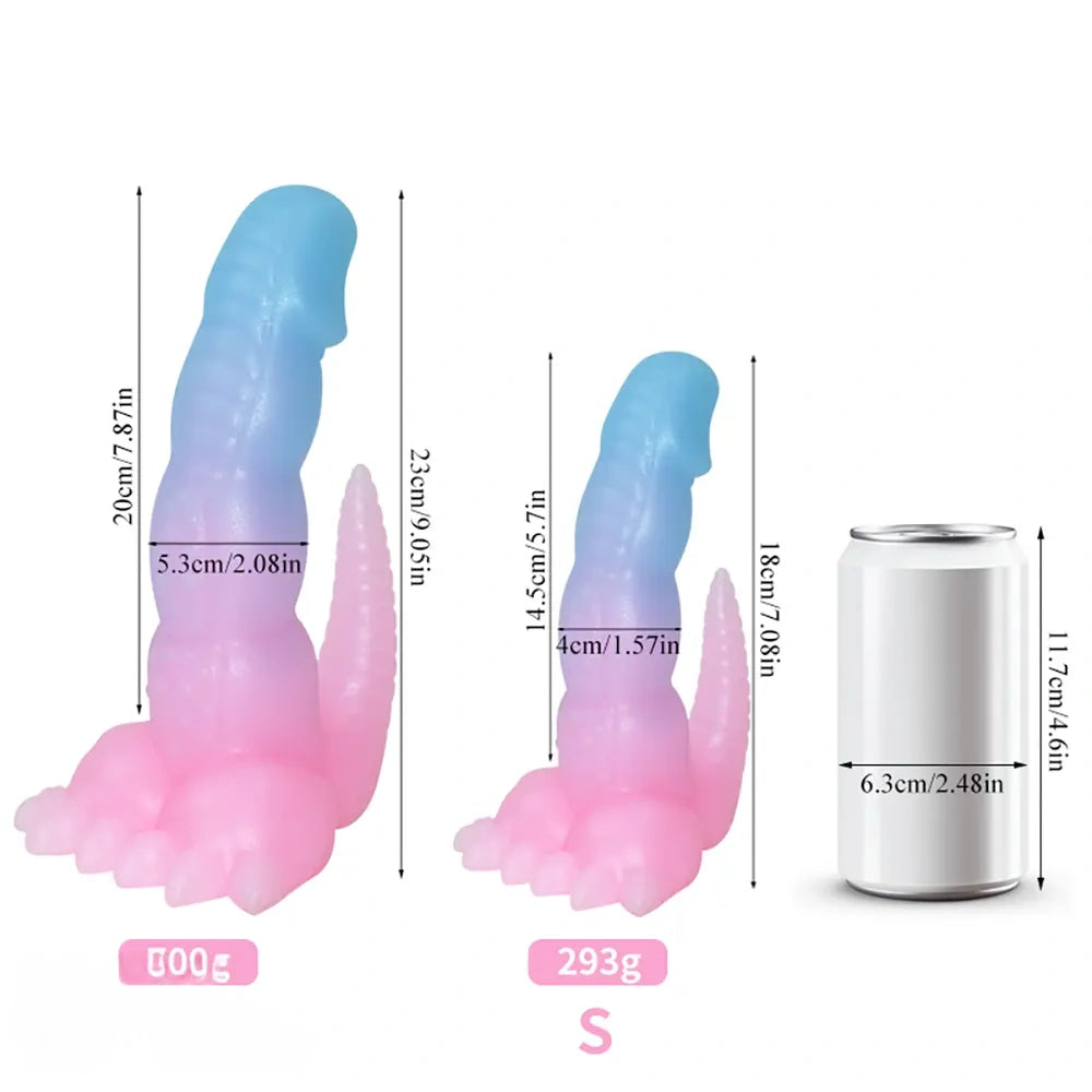 7.08in 9.05in Dinosaur Luminous Monster Soft Female Glowing Dildo